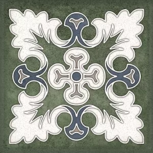 Керамическая плитка Kerlife Smalto decor 1 verde 15*15 см