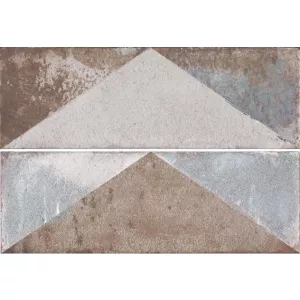 Керамическая плитка Aparici Rev. Brickwork triangle ornato коричневый 20х60 см